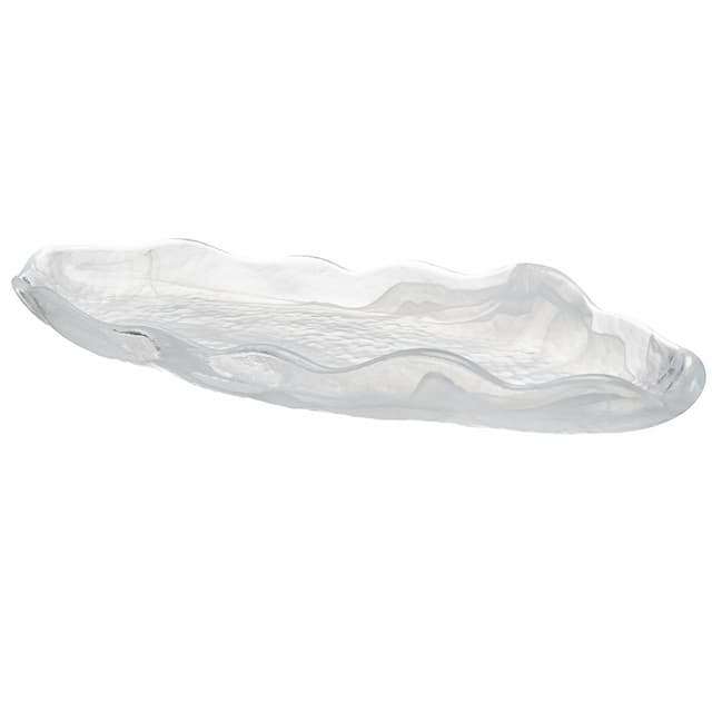 Блюдо овальное ARDACAM Hammered ARD 2376.2 30x11 см h 3,5 см (стекло, цвет / декор белый)