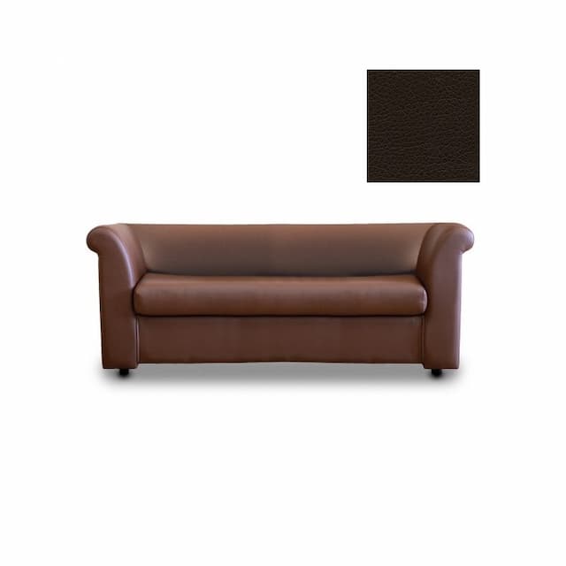 Диван 3-х местный Юнитекс ПАРЛАМЕНТ МД3.05.5. Х экокожа премиум / темно-коричневая