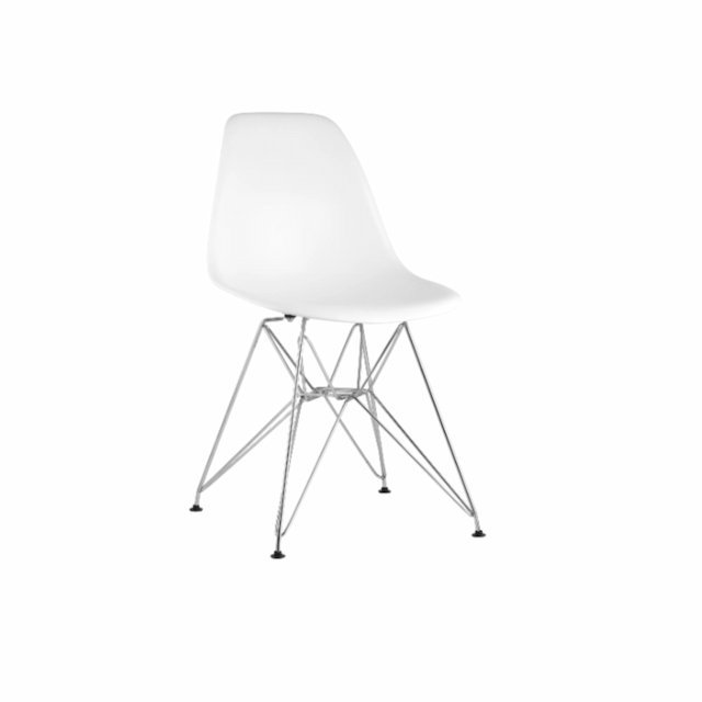 Стул пластиковый Клен Eames сгр021 с жестким сиденьем (белый)